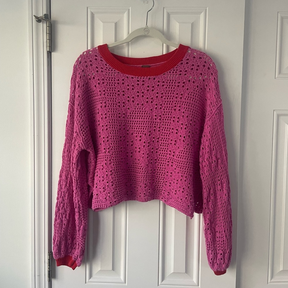 Free People Pink Sweater